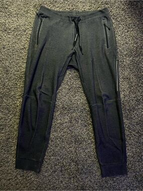Armani Exchange Men's Black Zip-Detail Joggers